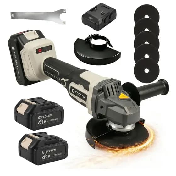 Esmerilhadeira Lixadeira Angular 21V 4 polegadas 115mm Brushless 10000rpm-2bateria