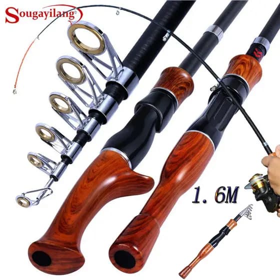 Vara De Pesca De Fibra De Carbono Sougayilang De 5 Pés , Tipo M , 6-15 LB