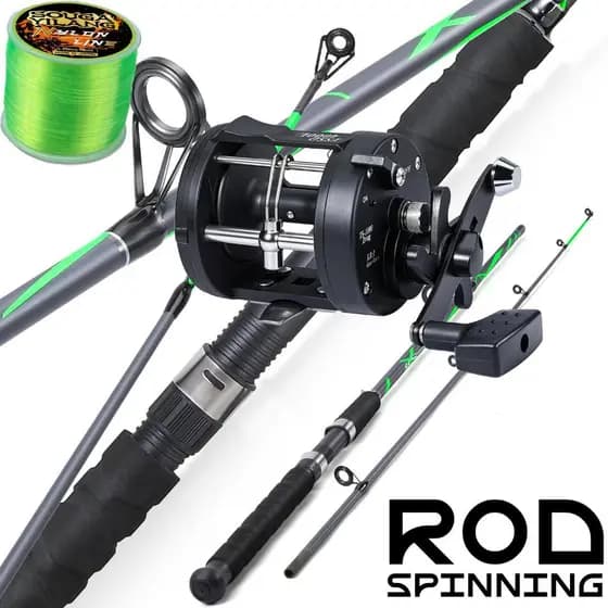 Sougayilang Carretel De Pesca Sólido De 2.1 M Com Conjunto Completo Da Série 3000/4000 Para Água Salgada 30KG