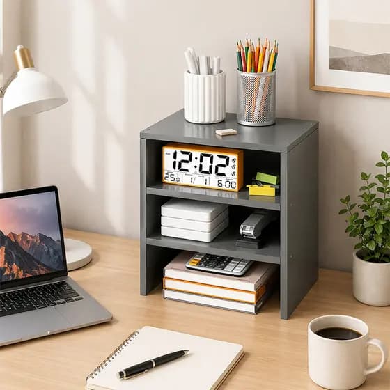 Drelife Estante De Mesa Multifuncional – Múltiplas Camadas Para Organização De Documentos E Livros