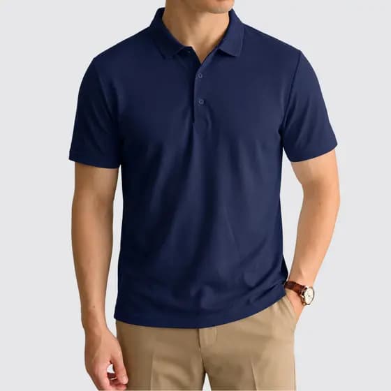 Camisa Polo Masculina Waffle Respirável Gola Tricô | Moda Legal Homem| Elegância