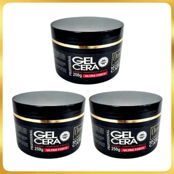 Kit Gel Cera Capilar Ultra Forte Ouribel 250g Promoção Gel