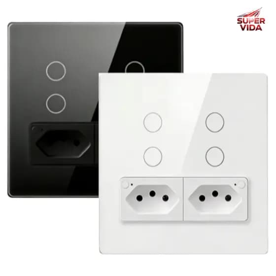 Interruptor Inteligente Aitek ALPHA-110 – Wi-Fi + Bluetooth, 1200W, 2 Cores