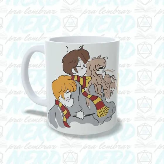 Caneca Harry Potter Porcelana branca 325ml | Nerd Pra Lembrar.
