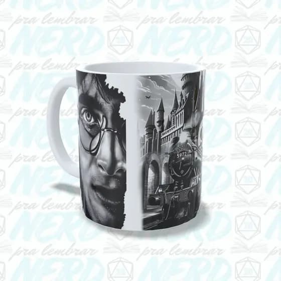Caneca Harry Potter Porcelana branca 325ml | Nerd Pra Lembrar.