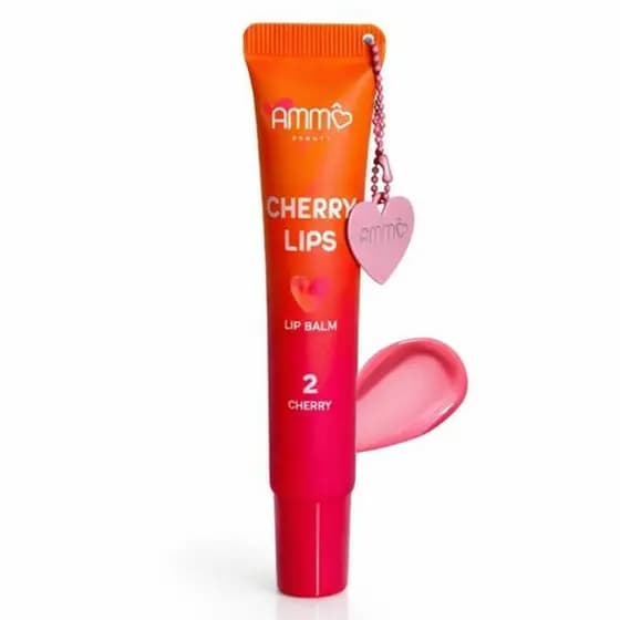 Cherry Lips Gloss Labial Ammô Beauty | Cor L02 | Cherry | Hidratante | Brilho Natural | + Chaveiro