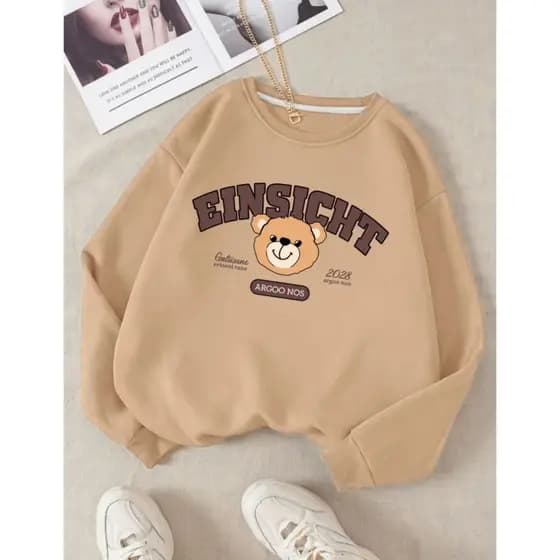 Moletom Careca Urso Blusa Frio Einsicht Gola Redonda Casaco Masculino Feminino Flanelado Inverno