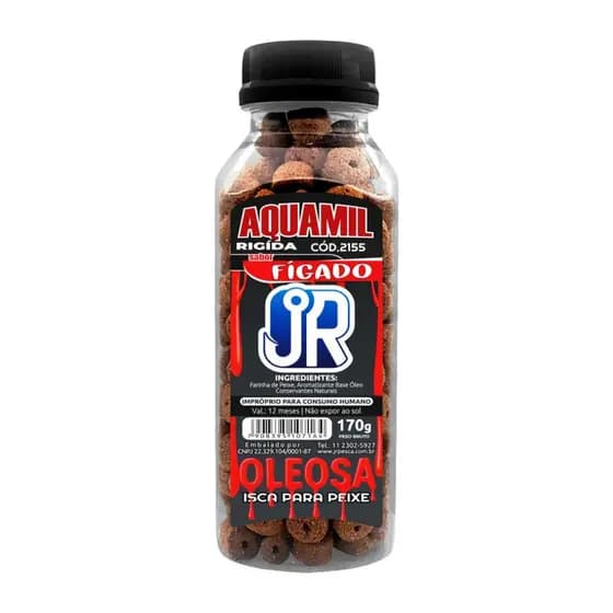 Ração ISCA Aquamil furadinha oleosa de FIGADO 170g JR pesca atrativa para tambacu, tambaqui, pacu.