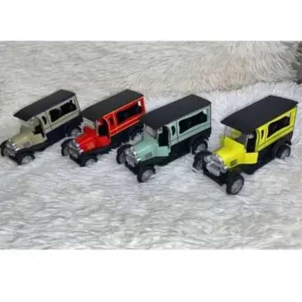Carrinho Carro Miniatura Ferro Ford Antigo Abre Portas Colecionável Fricção