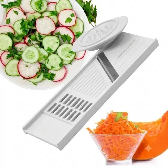 Cortador Fatiador Ralador Prático Seguro de Legumes Frutas Queijo Batata Salada Keita Saquinho 21 Cm
