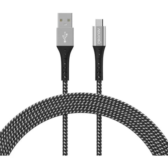 Cabo Micro Usb 2.0 Nylon Trançado suporta até 10.000 dobras 1,2 Metros velocidade 480Mbps Geonav