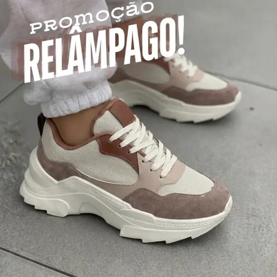Tênis Feminino Plataforma Tratorado Estiloso Leve Resistente Anatômico Top de Linha
