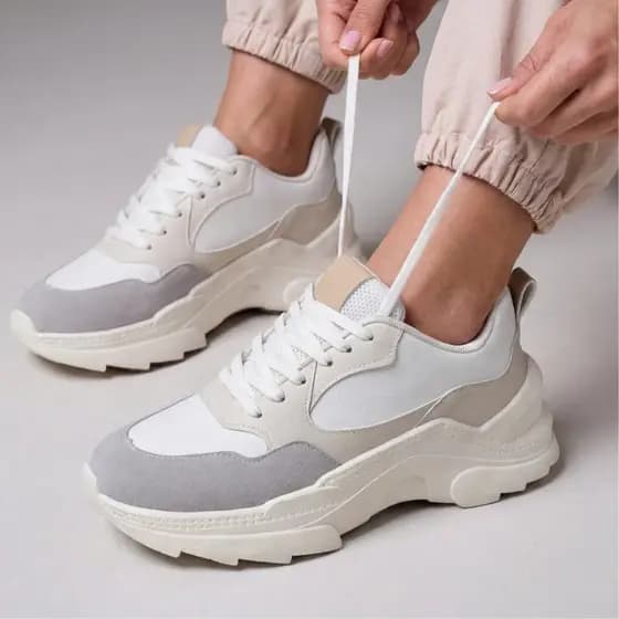 Tênis Feminino Plataforma Casual Tratorado Leve Resistente Para Dia a Dia