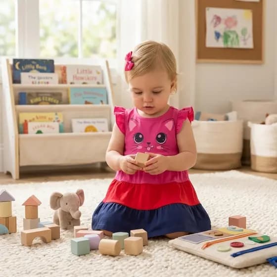 Vestido Infantil bebê menina confortável 3 marias 1 à 3 anos verão