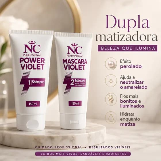 kit Matizador Power Violet efeito Perolado 150ML