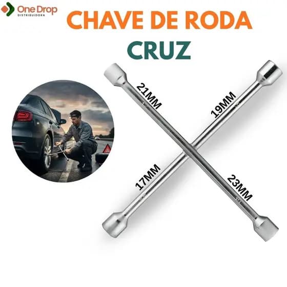 Chave De Roda Cruz Universal Tipo X Reforçada Para Carro Caminhonete