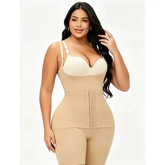 Body Modelador Feminino Redutor Abdômen Cintura Alta Ajustável