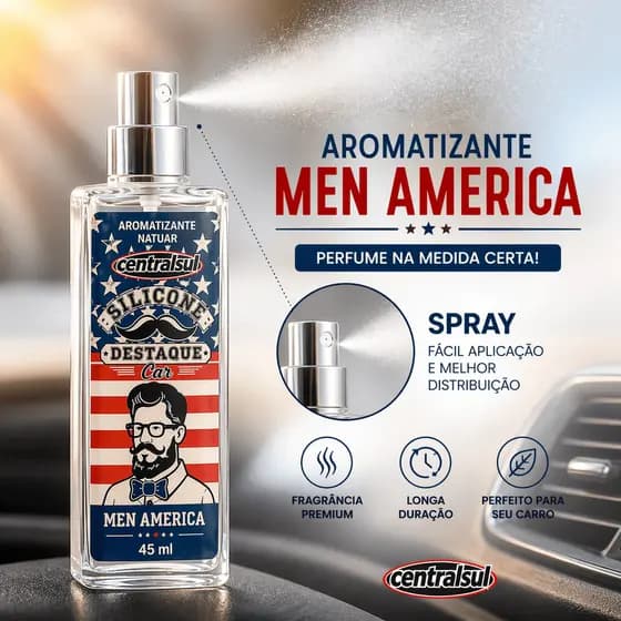 Aromatizante de Carro Spray Men America 45ml