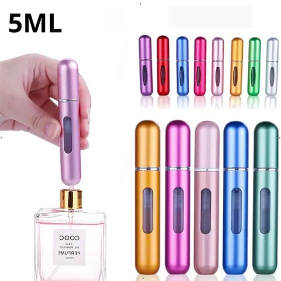 Frasco de Perfume Spray Porta Perfume Mini de Bolsa Portátil Recarregável 5ml/10ml
