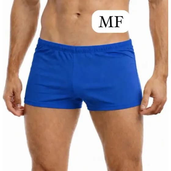 Sunga masculina Boxer com proteção UV sunga rosa, sunga vermelha, azul