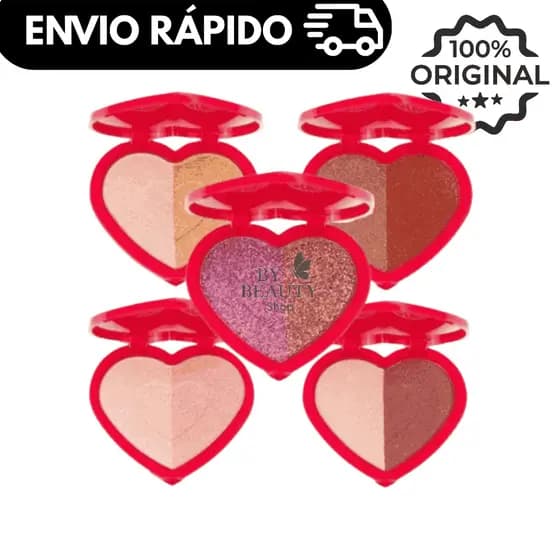 Iluminador Compacto Duo Dopamine Cupids Radiance Ruby Rose HB-F1602