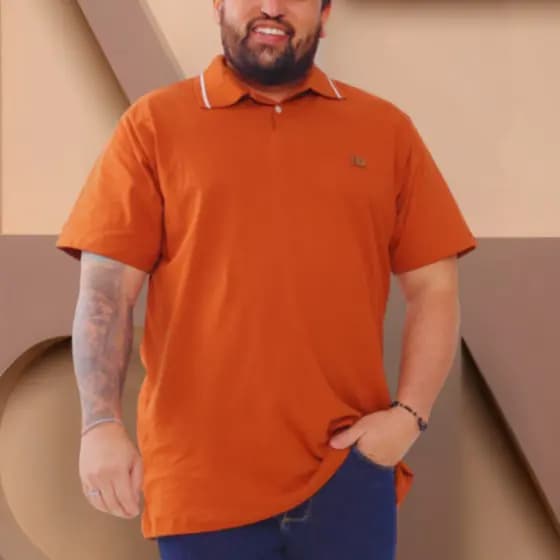 Camisa Gola Polo Premium Algodão G1 G2 Moda Masculina Camiseta Original Grande Plus Size