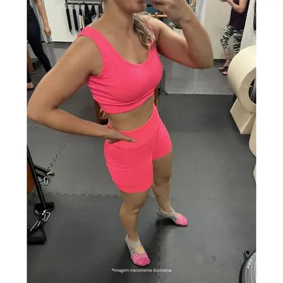 Conjunto Fitness Rosa BellaFitz – Qualidade Premium, Não Marca, Não Enrola.