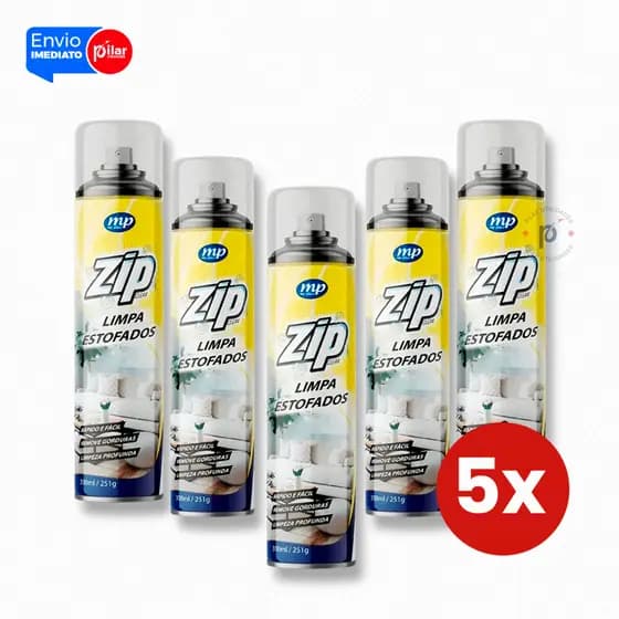 Kit Zip Clean 300ml Limpa Estofados Limpeza Profunda Sofá Banco Carro Remove Manchas Difíceis