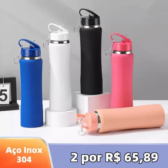 Garrafa Térmica 750ml Bebidas Inox squeeze com Bico ideal para Hidratação De alta Qualidade