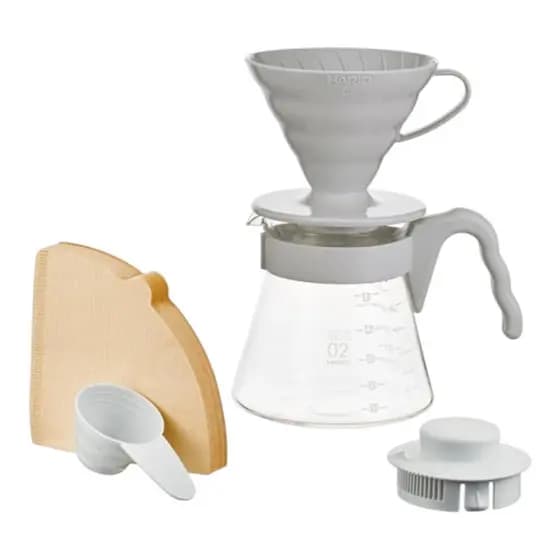 CONJUNTO KIT HARIO V60 CINZA CLARO