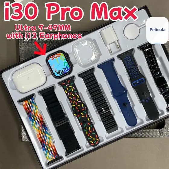 2026 New Series 9 Watch i30 Pro Max 11In1-49MM Smart Sports Wireless Watch with i13 Earphones