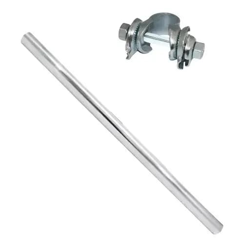 Canote De Selim 22.2mm X 250mm + Carrinho Castanha Bike Mtb Cor Prateado