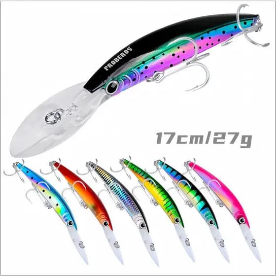 Isca Artificial Minneve para Pesca no Mar 17cm / 27g Isca Artificial de Plástico 10 Cores Opcionais
