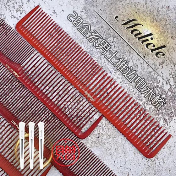 Jinda pente de baquelite artesanal, pente especial para salão de cabeleireiro, pente de cabelo masculino, pente plano, s