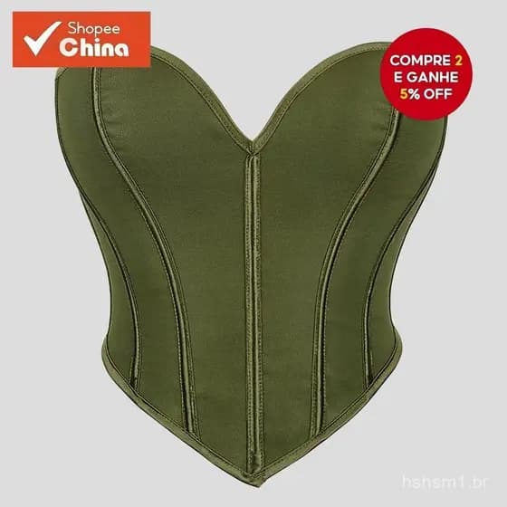 Top Cropped Feminino Sem Alças, Bustier Liso, Renda, Padrão Espinha de Peixe, Push Up, Modelador de Cintura, com Mangas