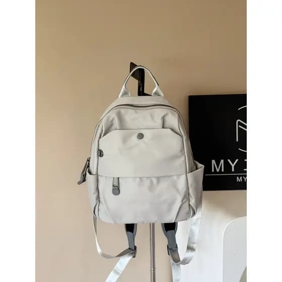 MY Mochila Casual de Nylon com Design de vários bolsos, mochila leve e combinada para viagem, lazer, mochila à prova d'á