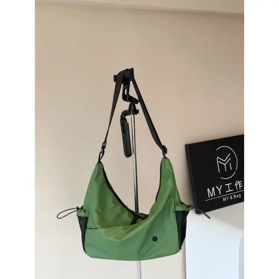 MY Bolsa mensageiro para ciclismo de grande capacidade, Casual, leve, de um ombro, grande, à prova d'água, simples, bols