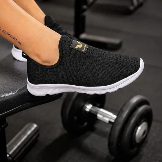 Tênis Meia Feminino Ortopédico Calce Fácil Leve E Flexível