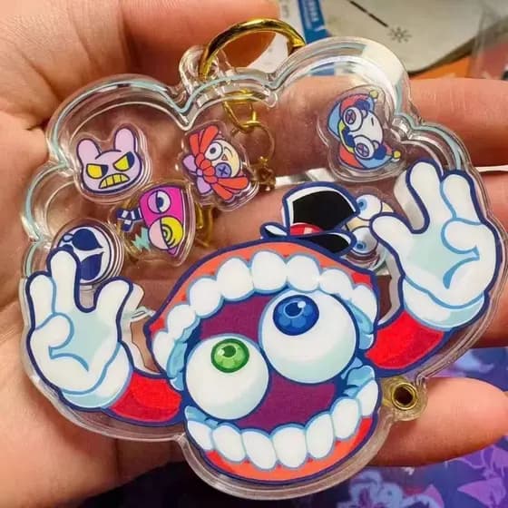 Anime Chaveiro Feminino Shake Divertido Acrílico Homem O Incrível Digital Circo Pingente Ornamento Acessórios Amigo Pres
