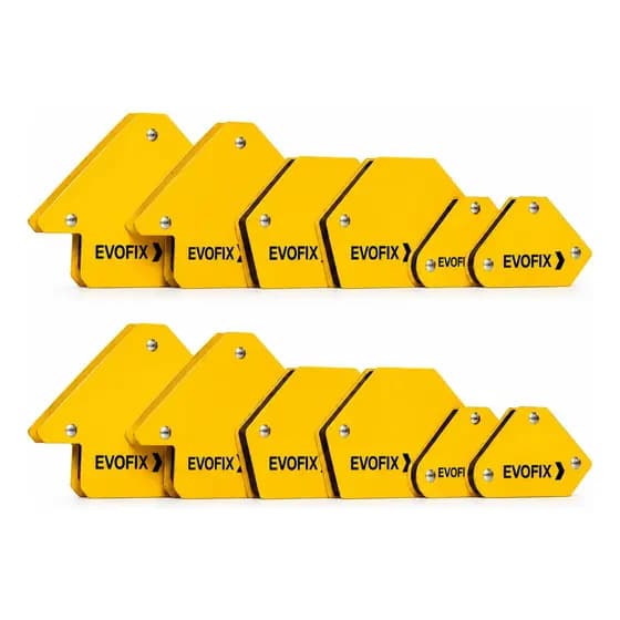 Kit Jogo 12 Esquadro Magnetico Ferramentas Suporte Soldador