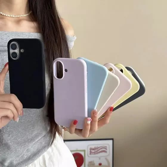 Capinha para iPhone 16 Silicone Aveludada Anti Impacto Case Premium Várias Cores