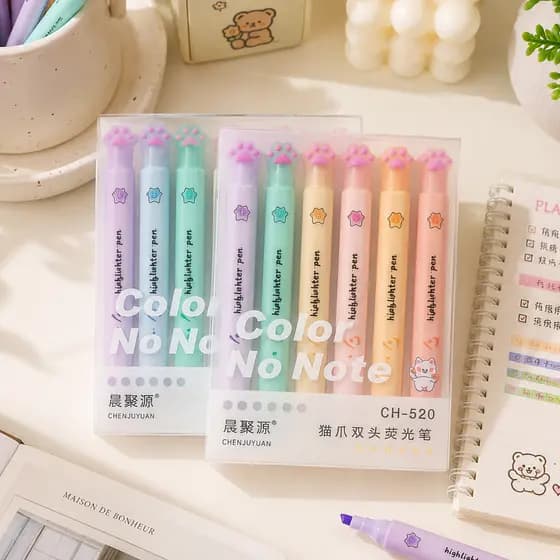 Marca Texto Marcador Pastel Patinha Dupla Ponta – Color Note