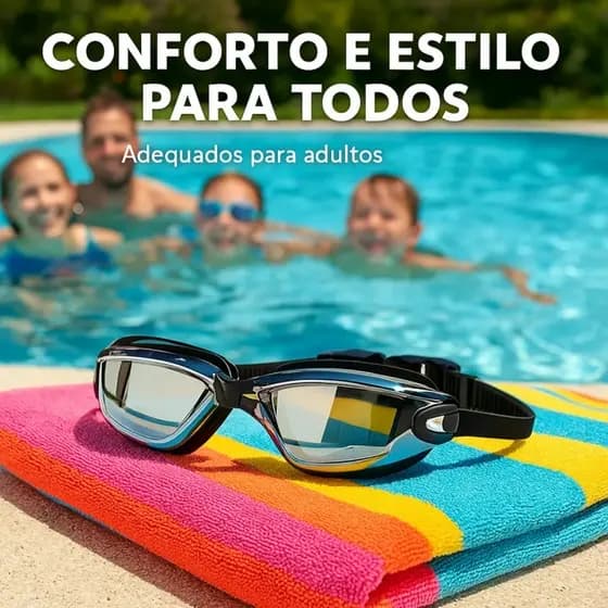 Óculos De Natação Profissional Antiembaçamento Piscina Mar