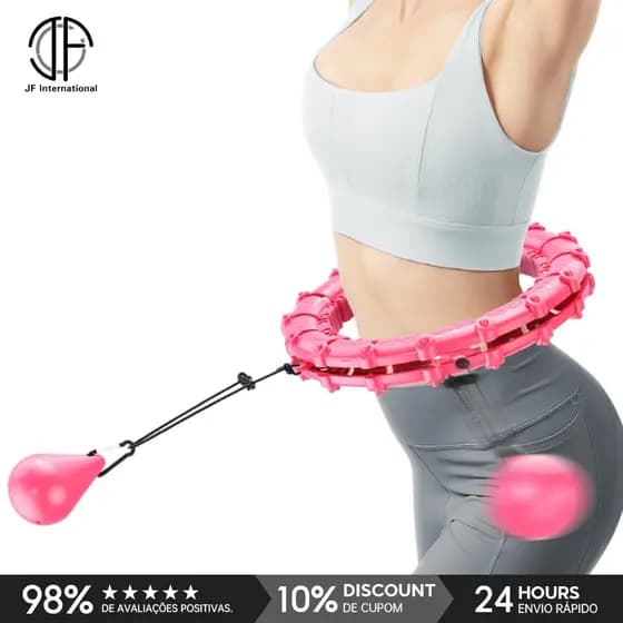 JF Bambolê Inteligente Emagrecer Cintura 3D Fitness Academia Em Casa Treino Abdominal Queima De Gordura