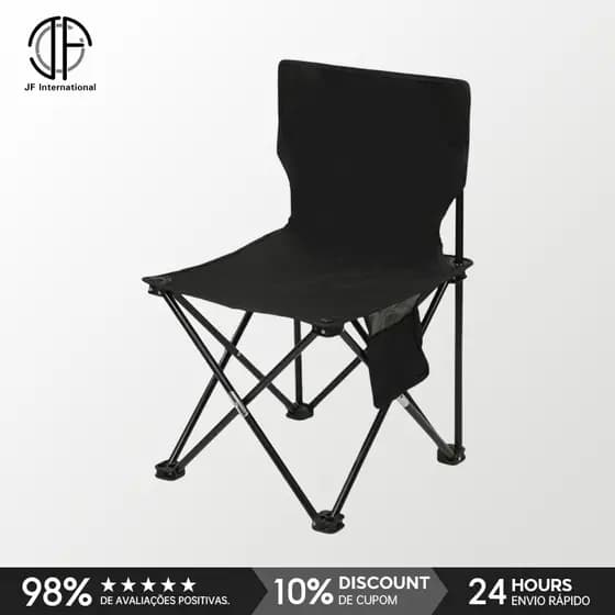 Cadeira De Camping Dobrável Pesca Lazer Portátil Com Bolsa De Transporte Praia Suporta 150kg