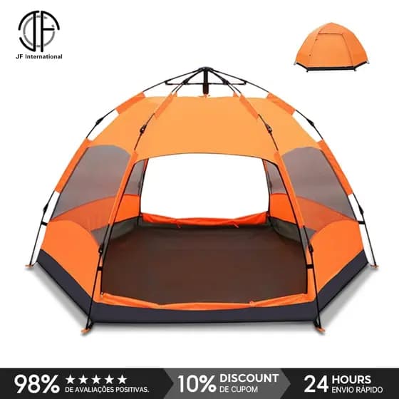 JF Barraca De Acampamento Grande Portátil Ao Ar Livre Praia Pesca Lazer Familiar Camping 270x155cm