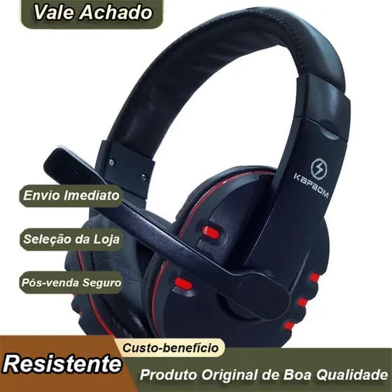 Gamer Fone De Ouvido Microfone Profissional Com Controlador P2 Para Jogos Chat PC Nota Celular Ps4 Xbox