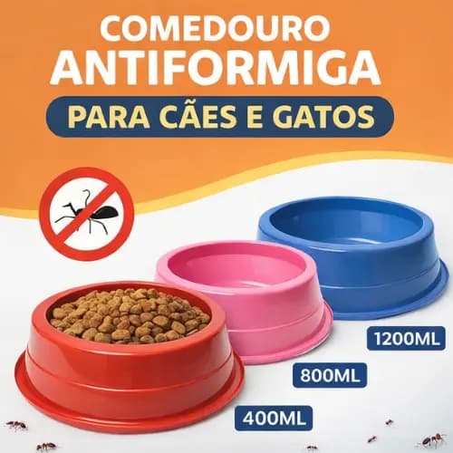 Comedouro Antiformiga Premium para Cães e Gatos – Evita Formigas, Mantém Higiene e Saúde