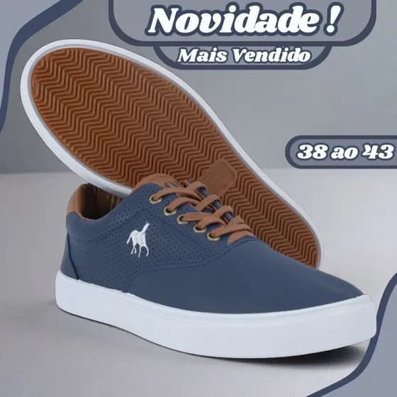 Sapatênis Masculino Polo Imperial Couro Sintético Confortável Casual De Qualidade Para Uso Diário