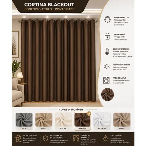CORTINA BLACKOUT SALA Persiana Blecaute Janela em Tecido Premium CORTINADOS